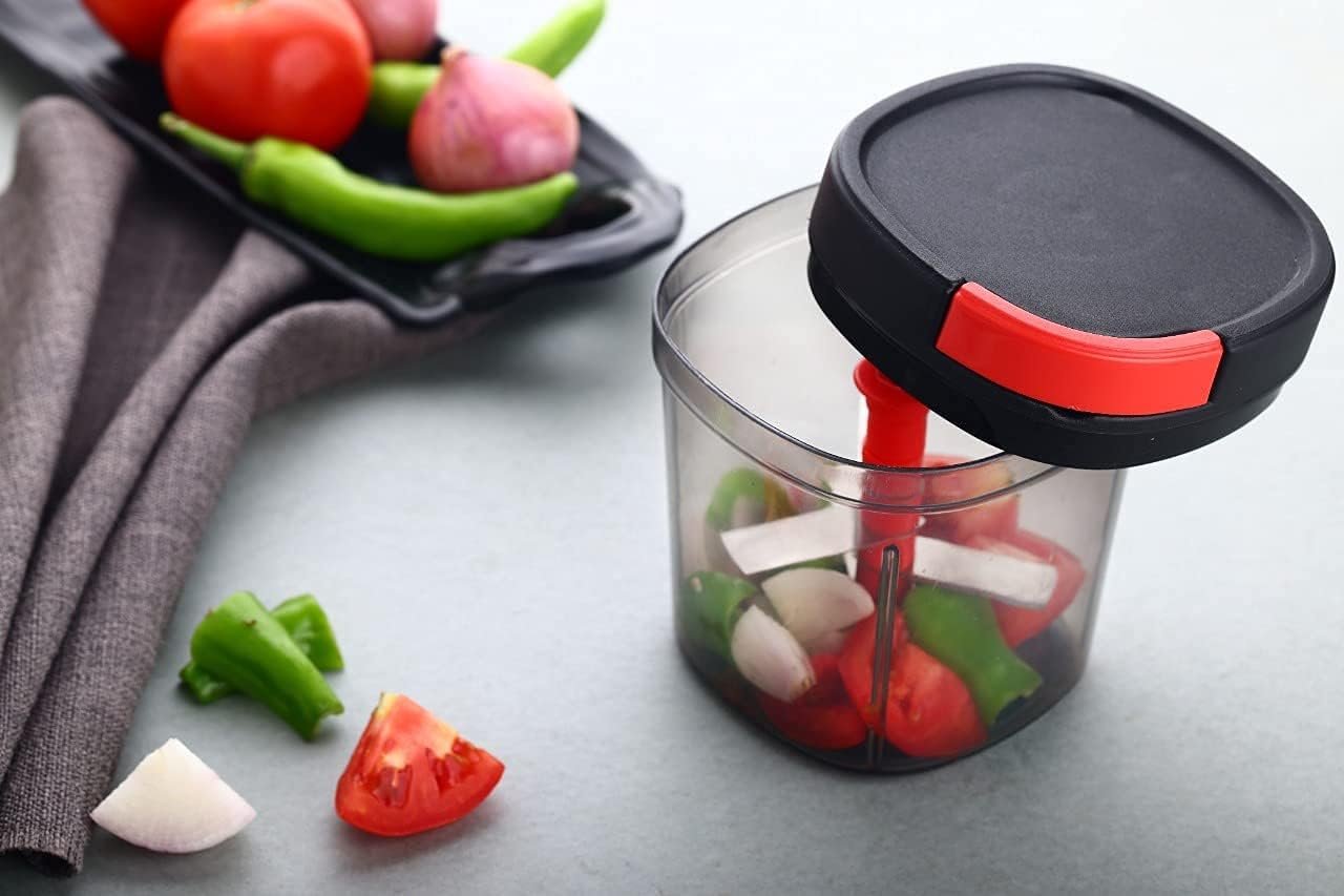 Square 1000ml Chopper - High-Performance Food Processor for Quick Chopping and Slicing