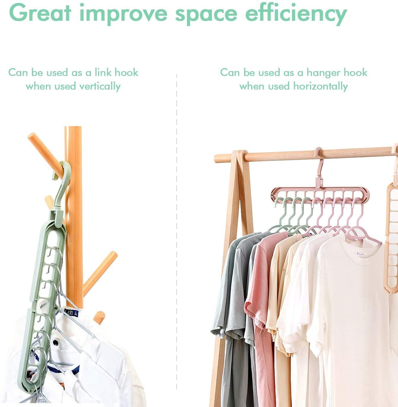 9 Hole Hanger – Versatile Space-Saving Organizer for Scarves, Ties, Belts, and Accessories, Durable Design Ideal for Closet Storage and Home Organization