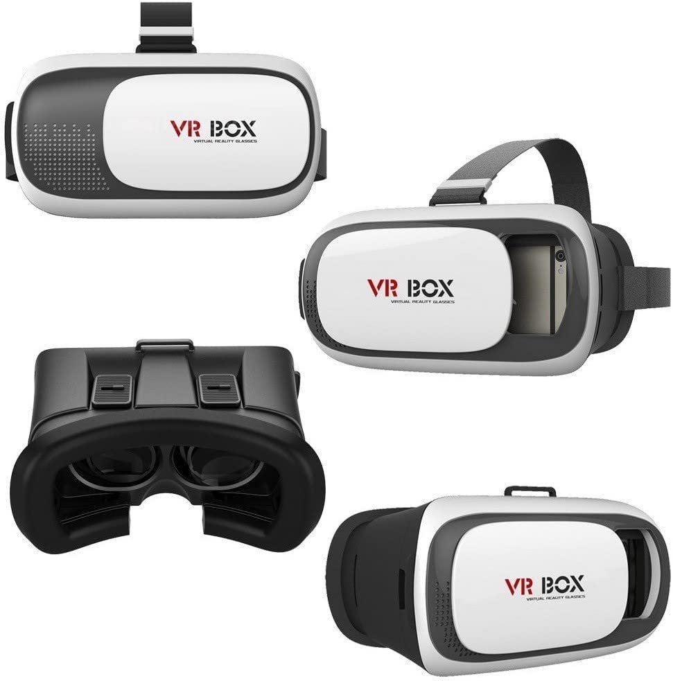 3D VR Box Virtual Reality Glasses for iPhone & Android, Adjustable Headset with HD Lens, Immersive VR Experience, Compatible with 4-6.5 inch Smartphones