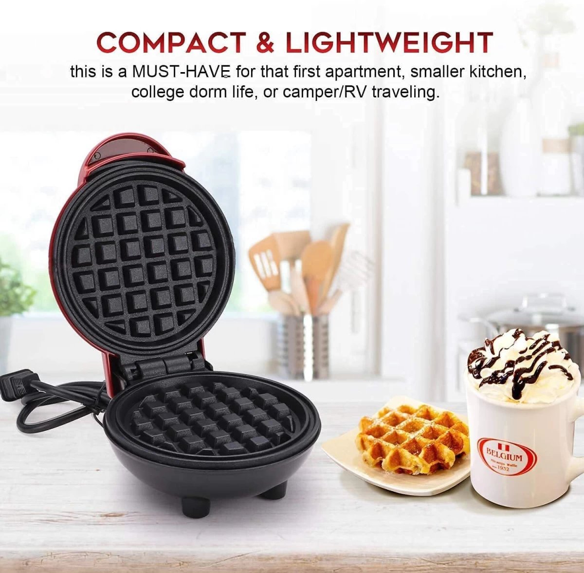 Waffle Electric Tool – Non-Stick Waffle Maker, Quick and Easy Breakfast, Adjustable Temperature Control, Compact and Portable, Perfect for Home and Kitchen Use