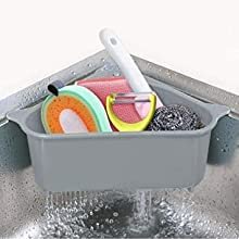 Triangular Sink Holder - Corner Sink Organizer for Dish Soap, Sponges, and Brushes | Compact, Rust-Resistant, Easy to Install