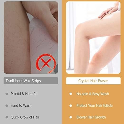 Crystal Hair Remover - Pain-Free, Eco-Friendly Hair Removal Tool | Smooth, Silky Skin with Exfoliating Effect