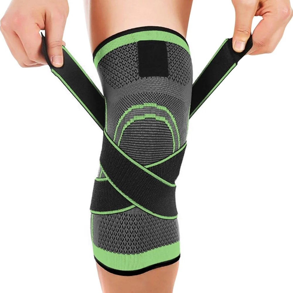 Knee Strap – Green, Adjustable Compression Brace for Knee Pain Relief, Patella Support, Arthritis, Tendonitis, and Sports Injuries, Comfortable, Breathable, and Durable