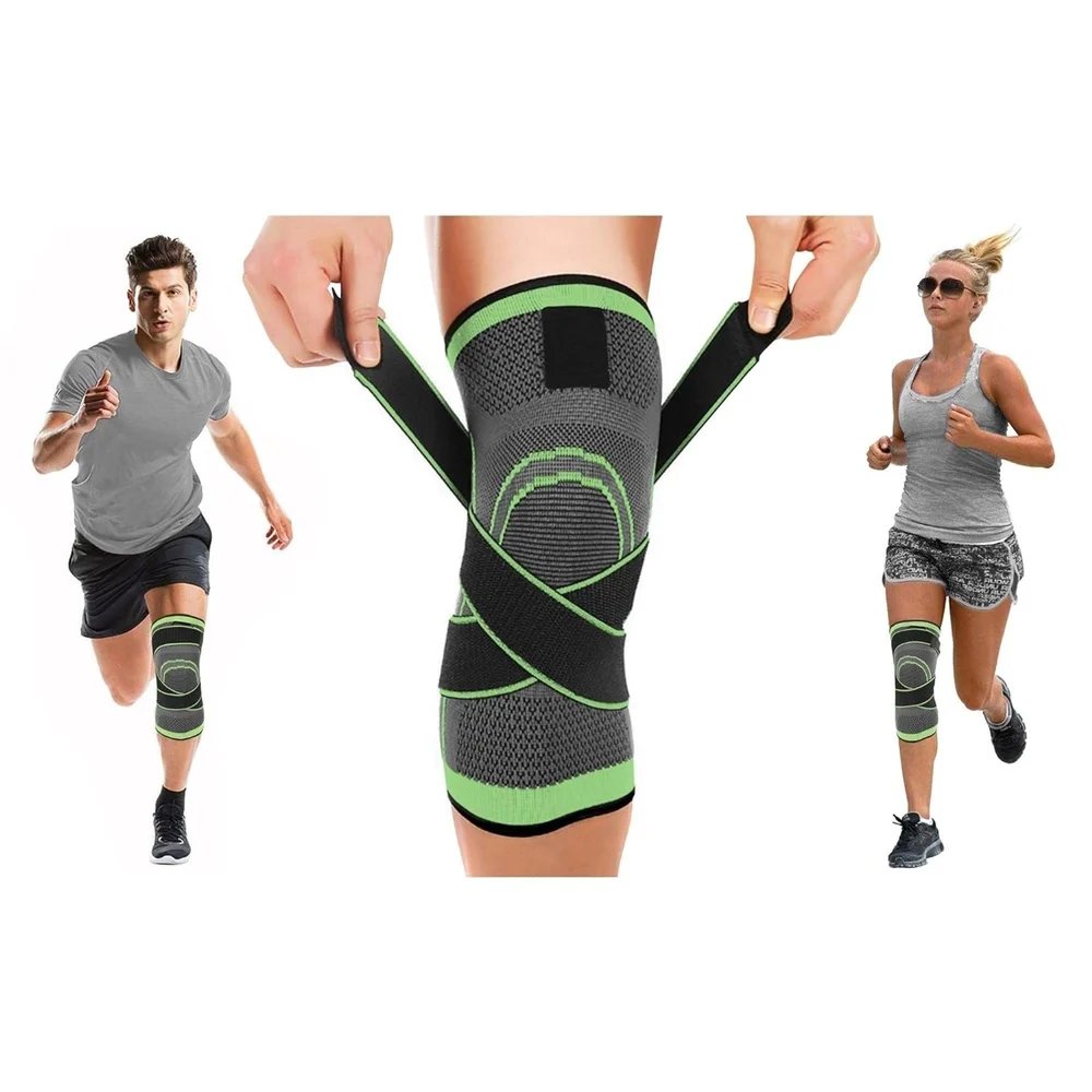 Knee Strap – Green, Adjustable Compression Brace for Knee Pain Relief, Patella Support, Arthritis, Tendonitis, and Sports Injuries, Comfortable, Breathable, and Durable