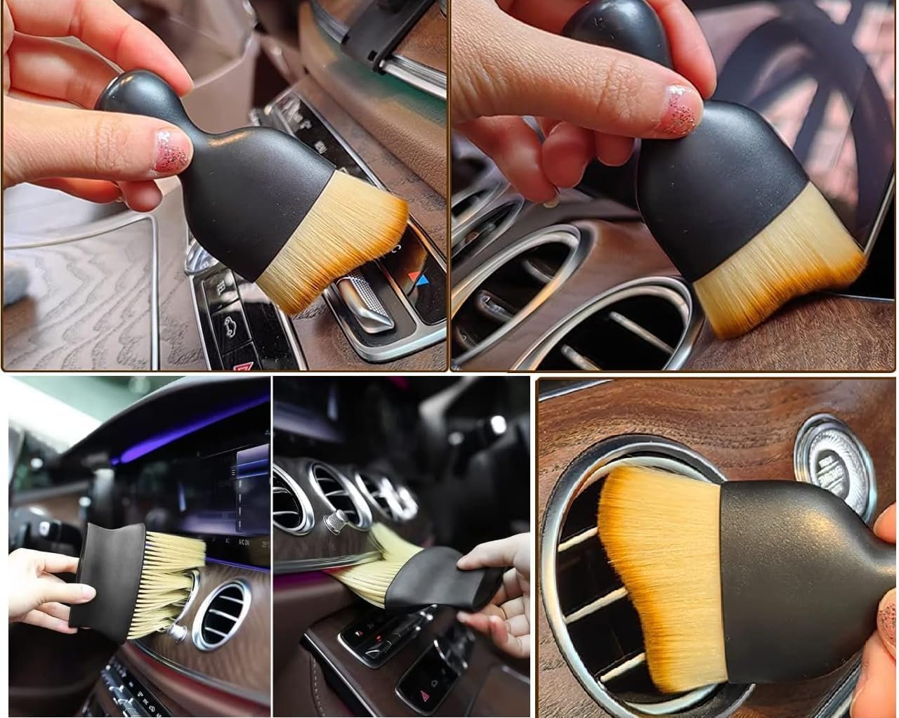 Car Cleaning Brush - Small | Compact & Efficient Detailing Brush for Interior & Exterior