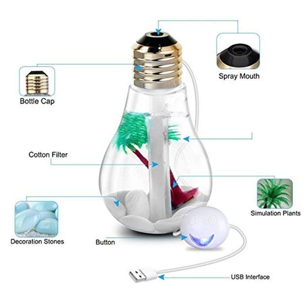 Bulb Air Humidifier | Compact and Stylish Aroma Diffuser for Fresh and Moisturized Air