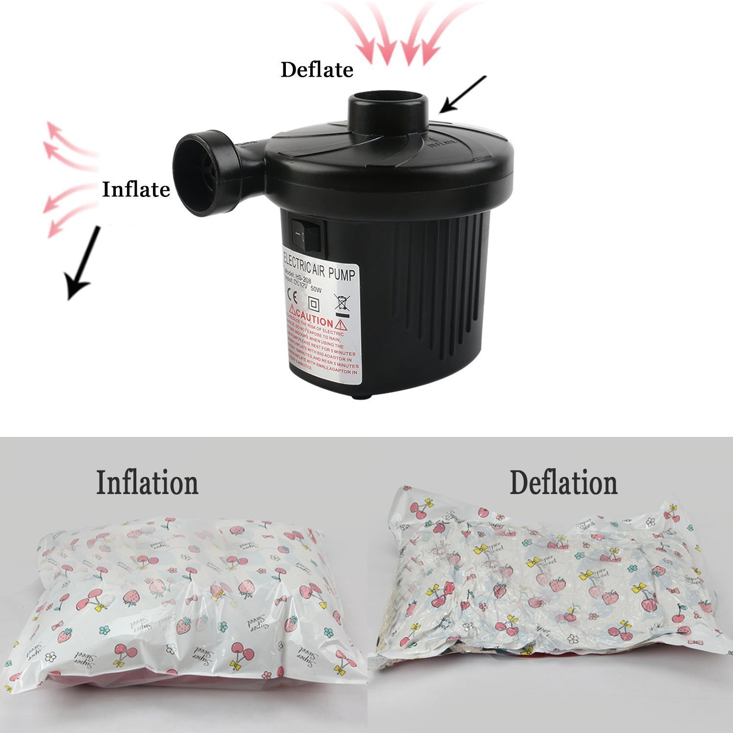 Electric Air Pump | High-Pressure Electric Inflator for Tires, Pools, Air Mattresses & More