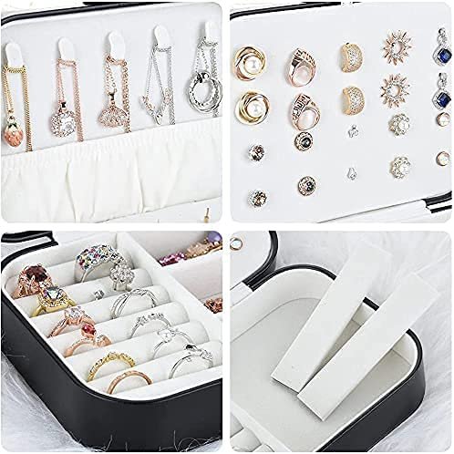 PU Jewelry Box – Elegant, Compact Jewelry Organizer, Soft Faux Leather Storage Case for Rings, Necklaces, Earrings, and Bracelets, Ideal for Travel and Home Use