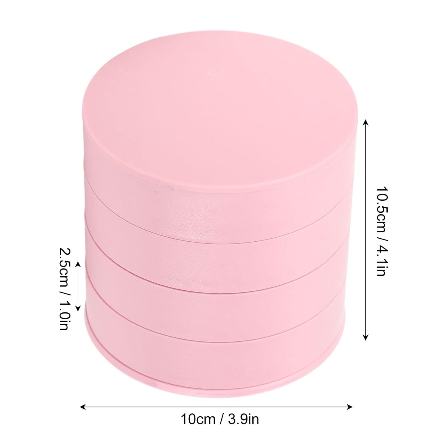 Rotating Jewelry Box - Pink – Elegant Rotating Organizer for Rings, Necklaces, Earrings, and Bracelets, Stylish & Functional Storage Solution, Ideal for Home Use and Gifts