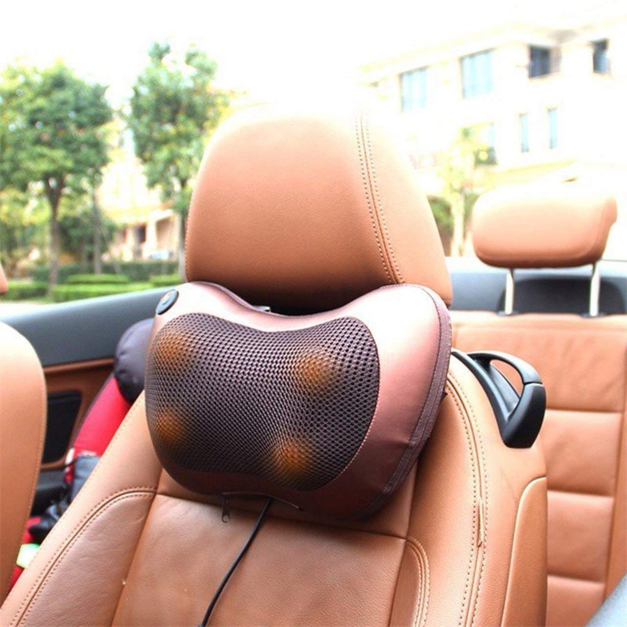 Car Massager Pillow – Neck and Back Massager Cushion for Relaxation, Pain Relief, and Comfort, Ideal for Use in Car, Home, and Office