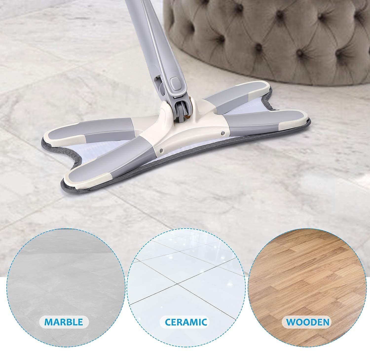 X Twist Mop – High-Efficiency Floor Mop with Twist Technology, Adjustable Handle, Microfiber Pads for Easy Cleaning