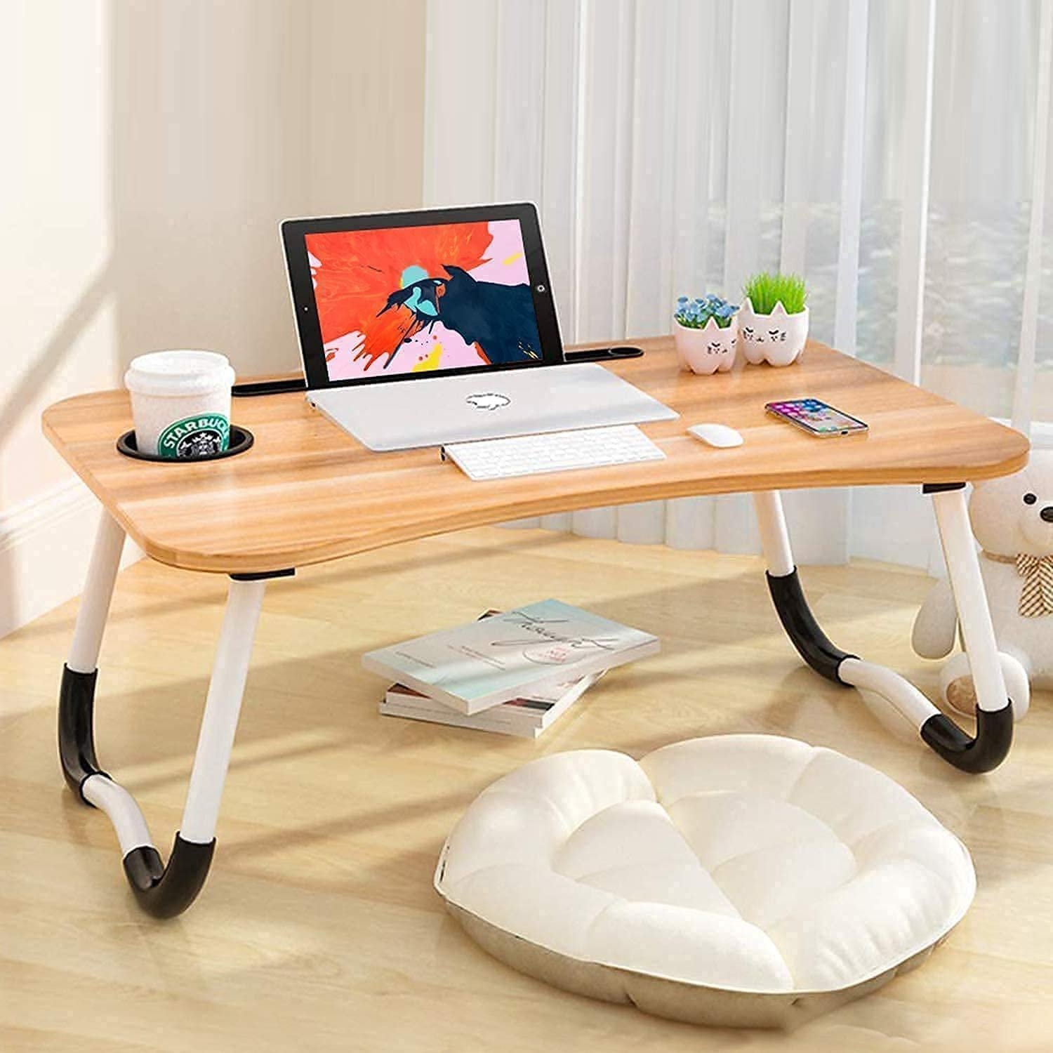 Foldable Laptop Table – Portable Adjustable Desk for Home, Office & Travel, Compact Design with Built-in Storage, Perfect for Laptops & Tablets