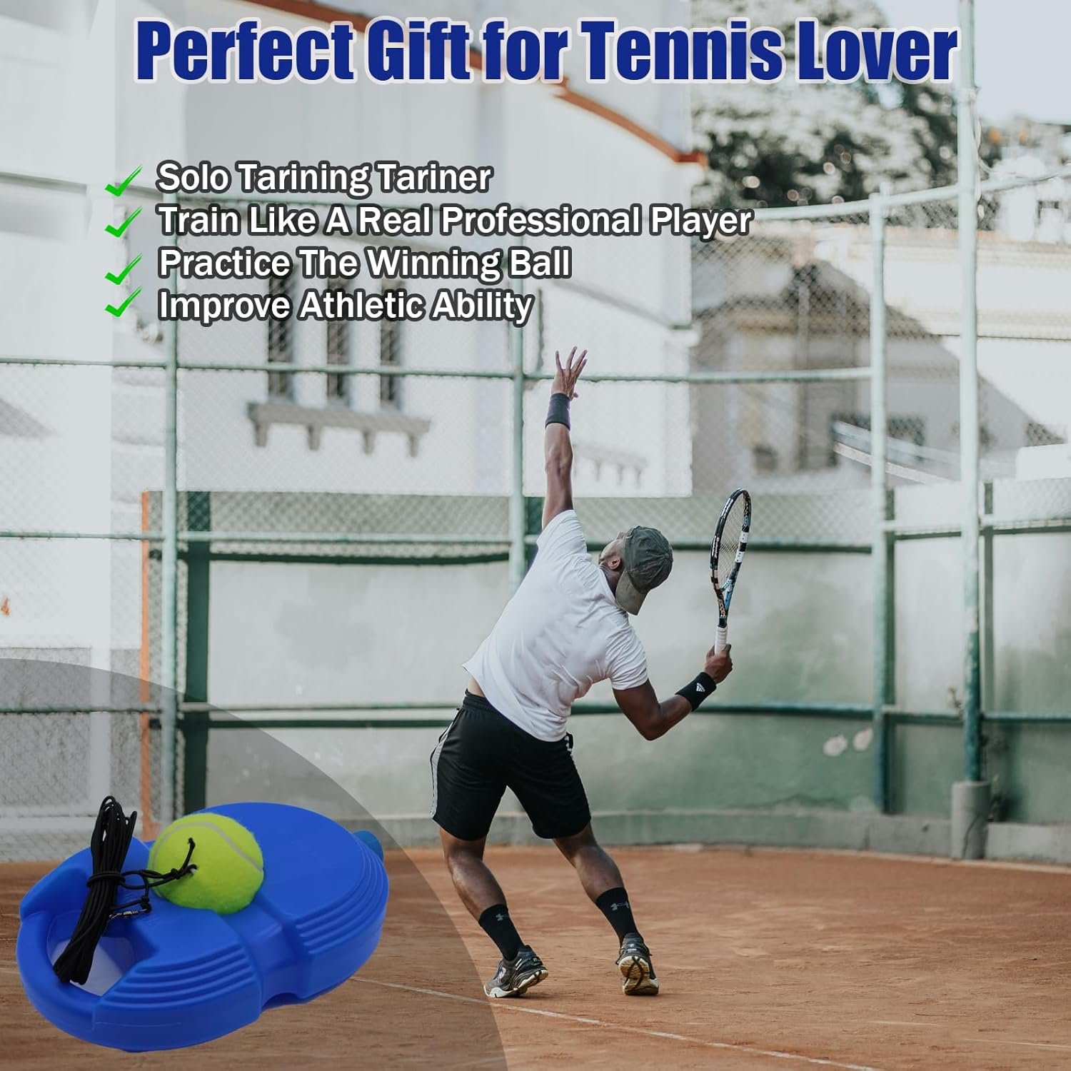 Tennis Rebound Ball – Practice & Improve Your Tennis Skills, Solo Training Aid for Speed, Accuracy, and Reflexes – Durable, High-Quality Design