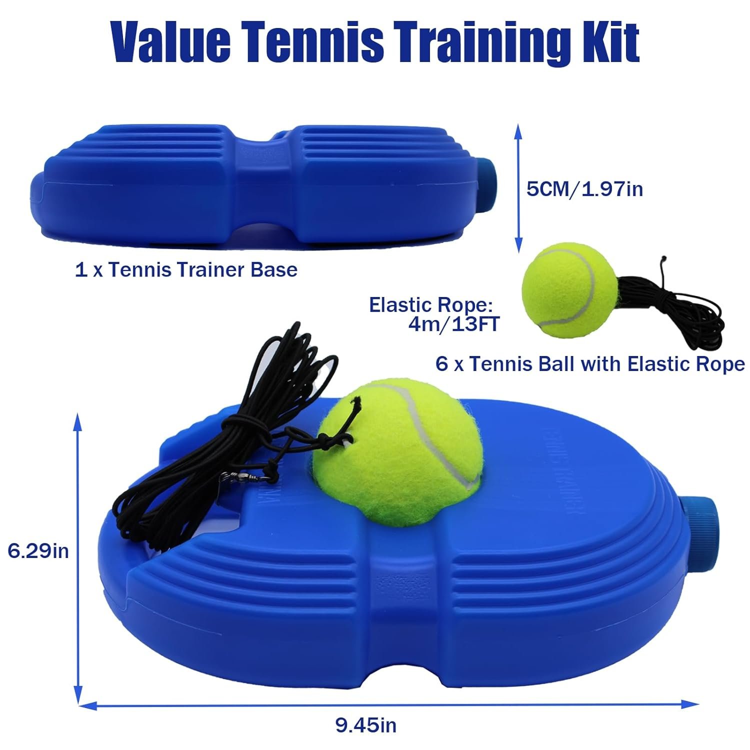 Tennis Rebound Ball – Practice & Improve Your Tennis Skills, Solo Training Aid for Speed, Accuracy, and Reflexes – Durable, High-Quality Design