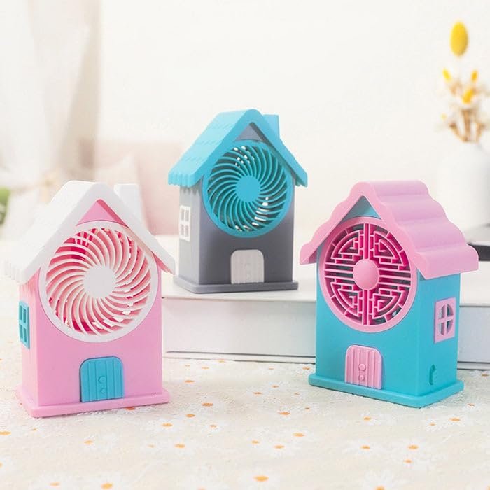 Mini House Fan, Rechargeable Portable Personal Desk Fan for Home, Office & Kids, Compact Design, Quiet & Efficient, USB Powered (Battery Not Included)