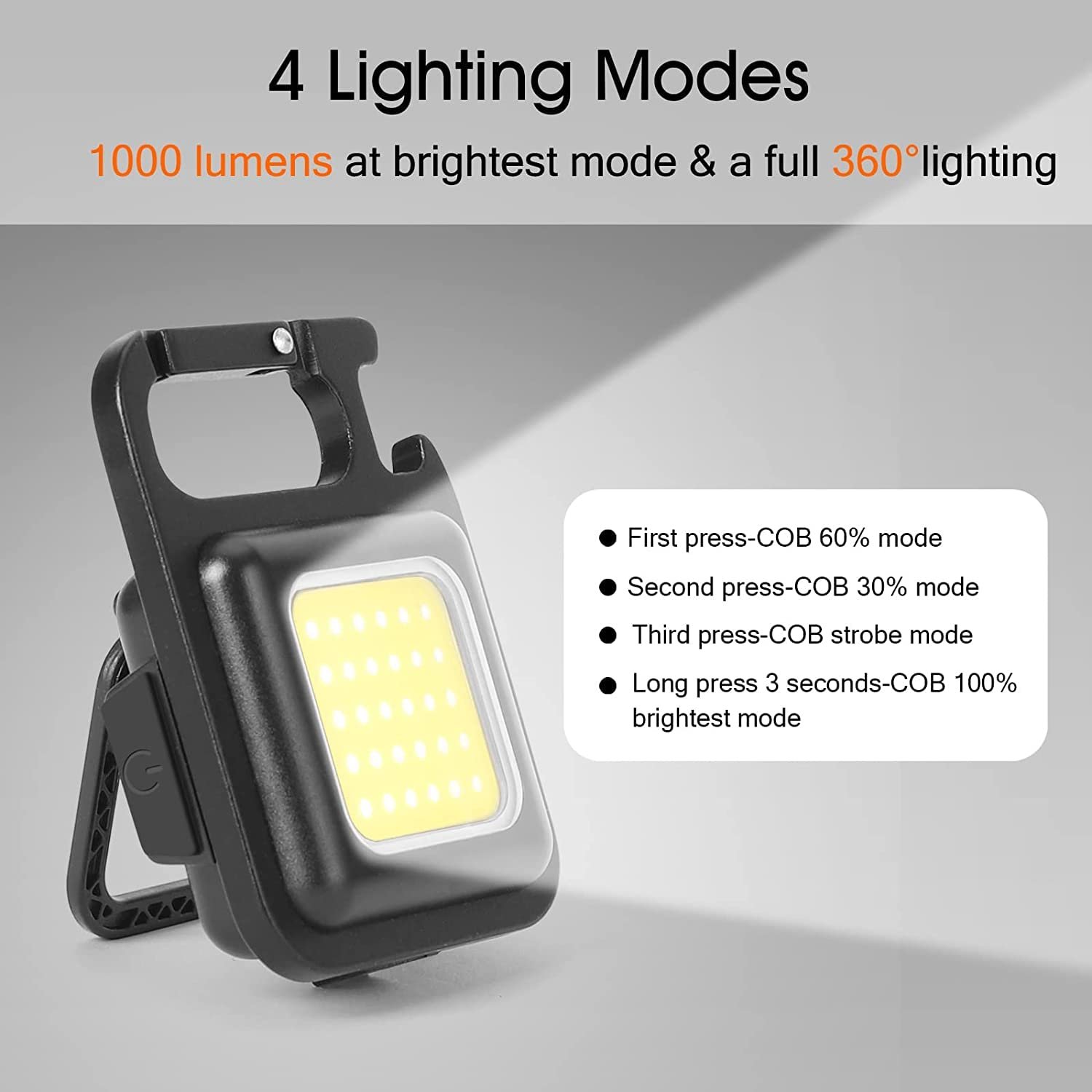 USB Rechargeable Mini Keychain Flashlight – Ultra-Compact Lighting