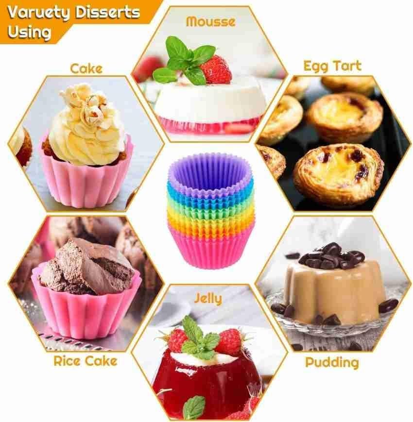 Silicone Cupcake Molds (Set of 6) | Non-Stick Muffin & Baking Cups