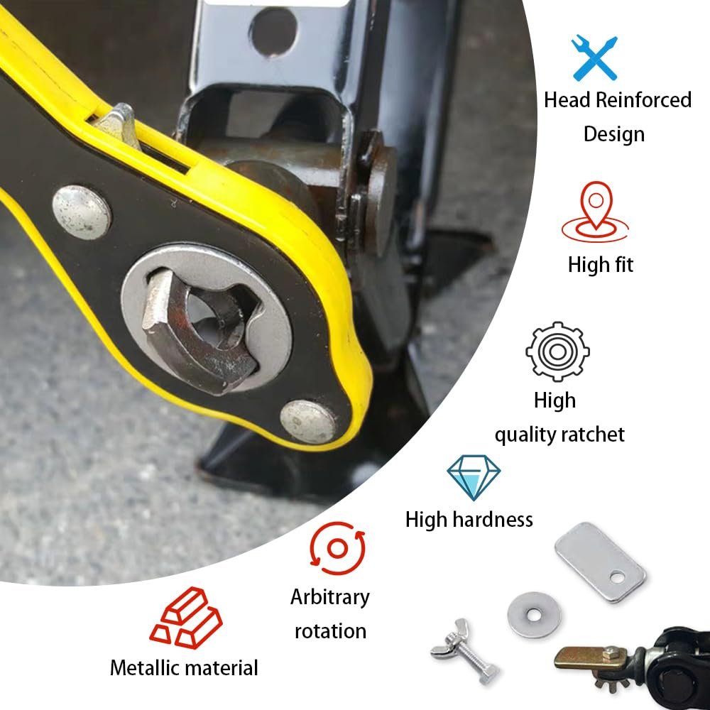 Universal Car Ratchet Wrench with Accessories – Durable Multi-Function Tool for Cars