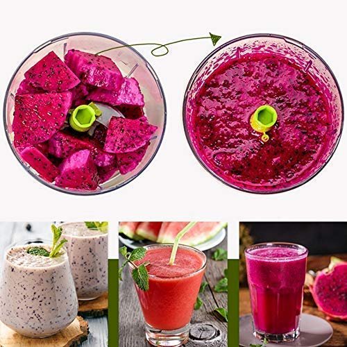 Green Chopper ? Manual Food Chopper for Vegetables, Onions, Garlic & More ? Hand-Pull Design, Compact, Easy to Clean, BPA-Free Kitchen Tool