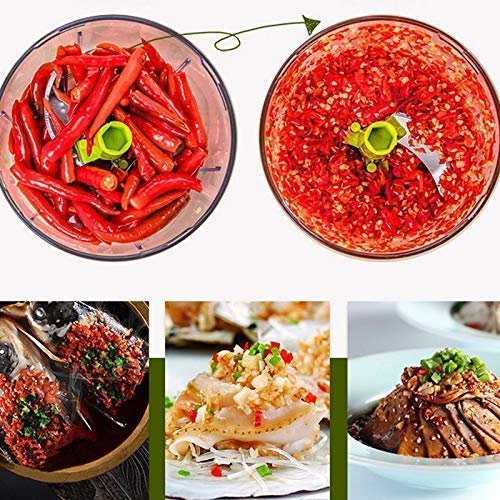 Green Chopper ? Manual Food Chopper for Vegetables, Onions, Garlic & More ? Hand-Pull Design, Compact, Easy to Clean, BPA-Free Kitchen Tool