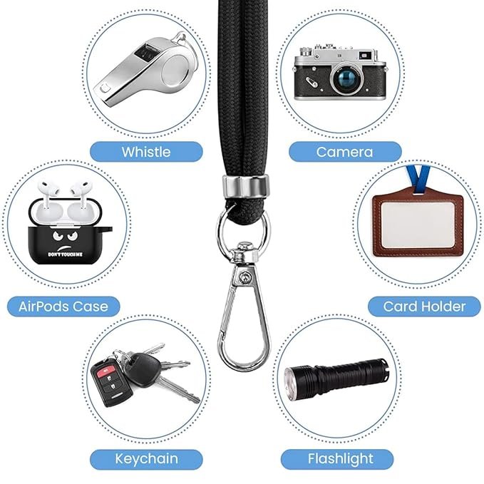 Mobile Lanyard ? Universal Phone Neck Strap with Adjustable Length, Detachable Tether for All Smartphones, Hands-Free Holder for Travel, Work & Outdoor Use