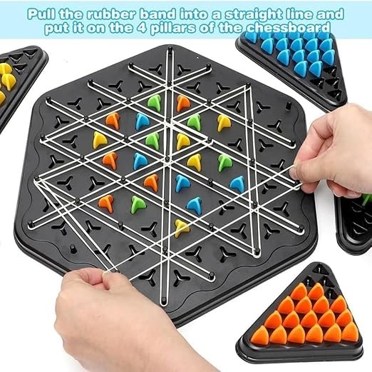 Triangle Chess Game ? Strategic Board Game for Kids & Adults, Compact Travel-Friendly Puzzle Game, Fun Brain Teaser for Family & Party Game Night
