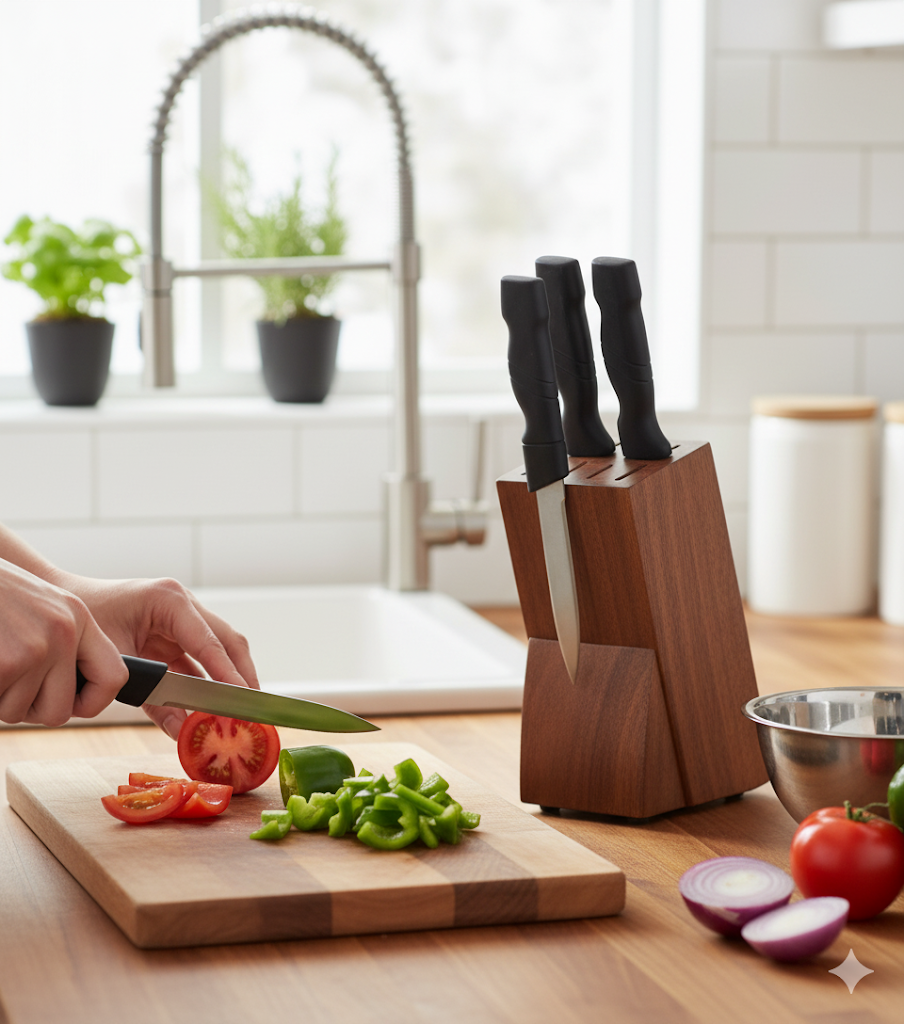 ABC Knife 1 Piece, Stainless Steel Kitchen Knife for Cutting, Chopping, Slicing, Durable Sharp Blade for Home and Professional Use