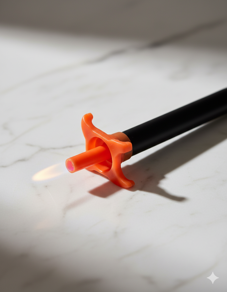 Black Refillable Lighter | Windproof & Durable | Portable Utility Lighter for Home & Outdoors